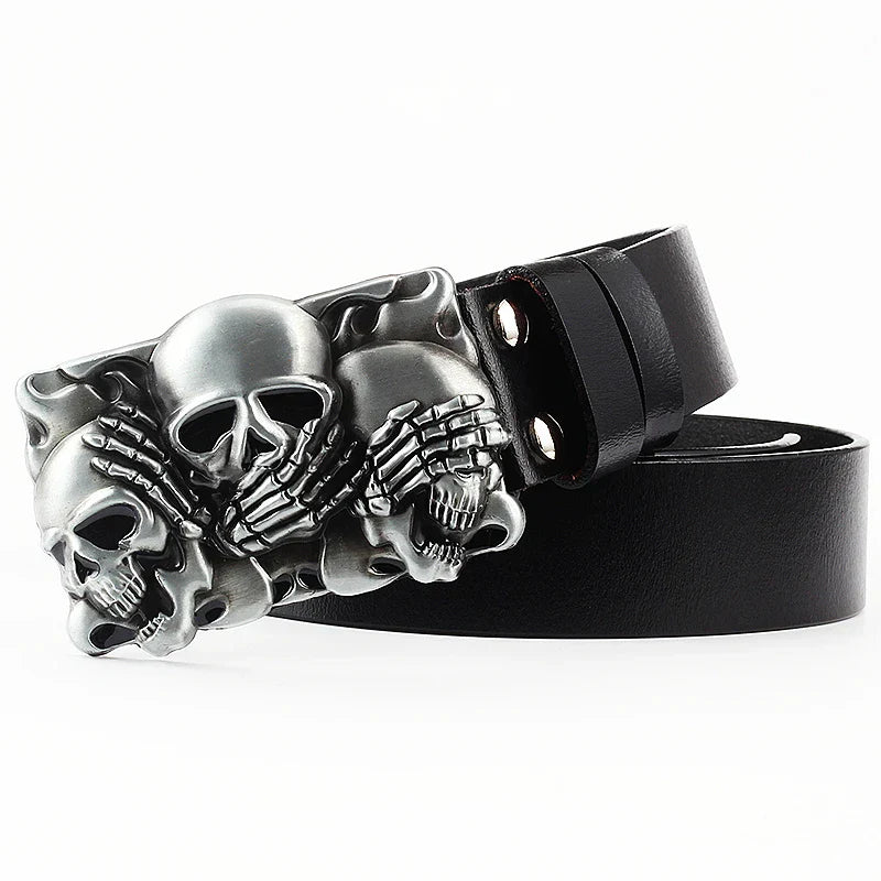 Fashion Hip Hop Style Belt Death's Head Skull