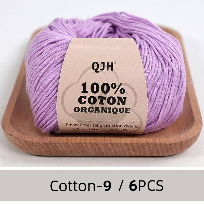 QJH 100% Cotton Yarn, Cotton Baby Sport Weight