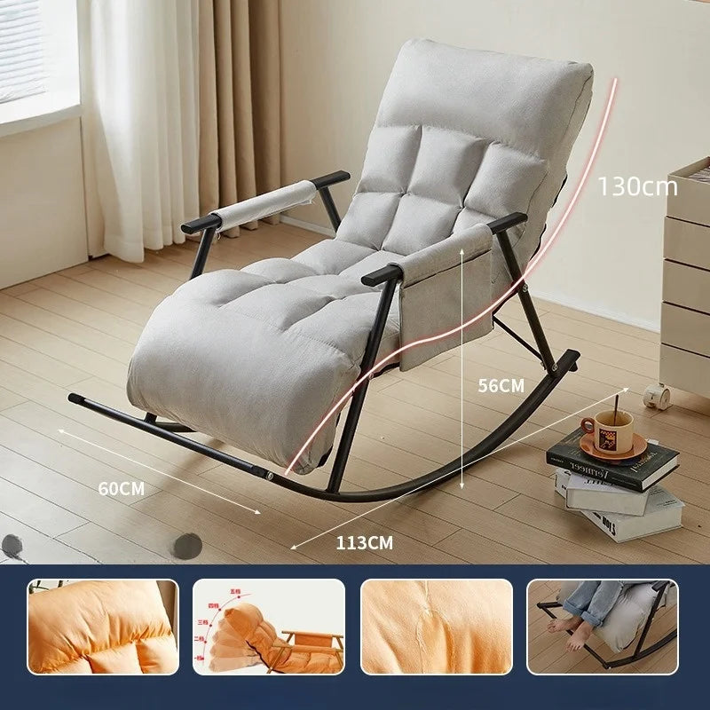Modern Foldable Bedroom Lazy Balcony Leisure Shaking Chair,