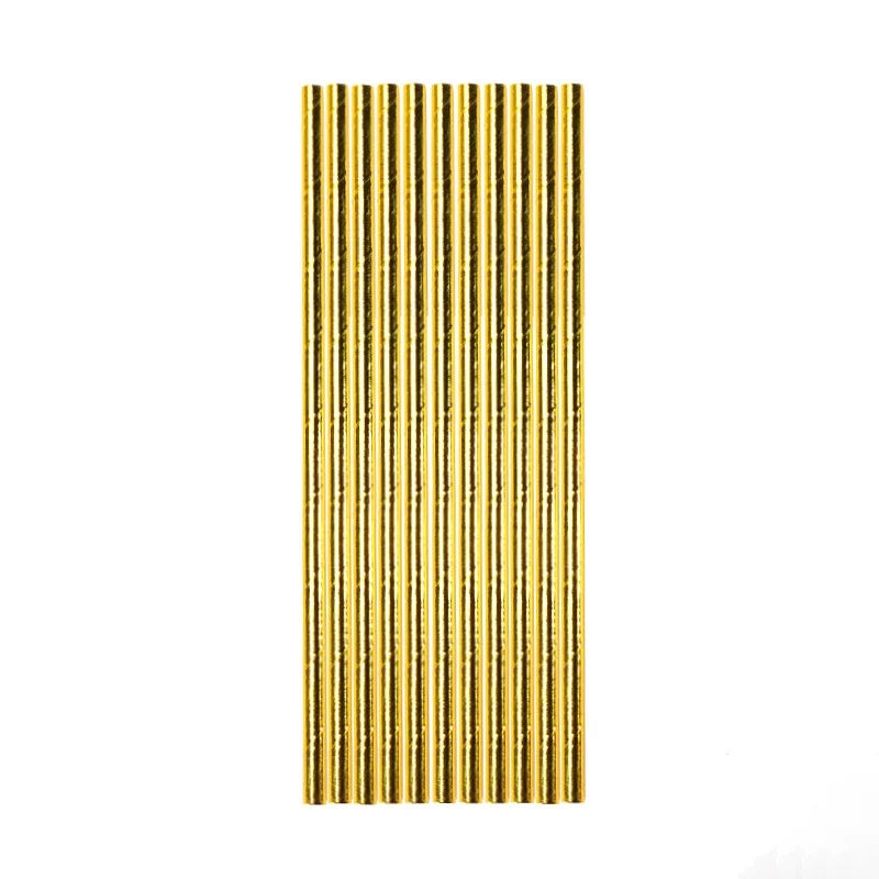 Disposable Cutlery Kraft Paper Plates Golden Cup Tableware