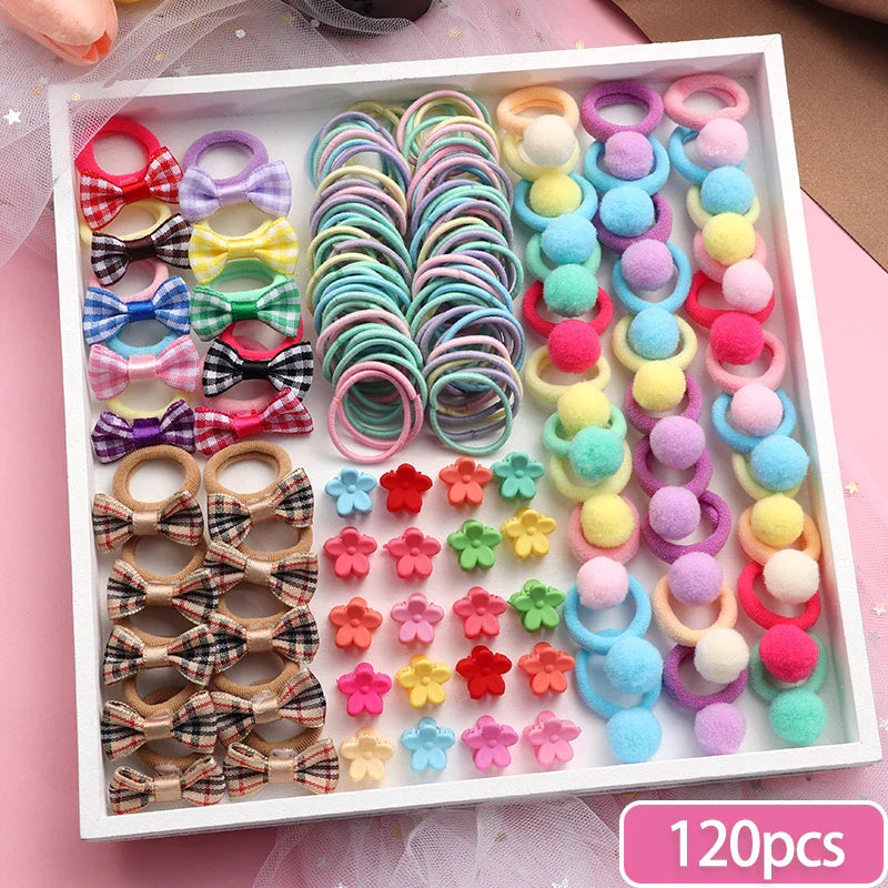 New Hair Bands Set Girls Elastic Rubber Band