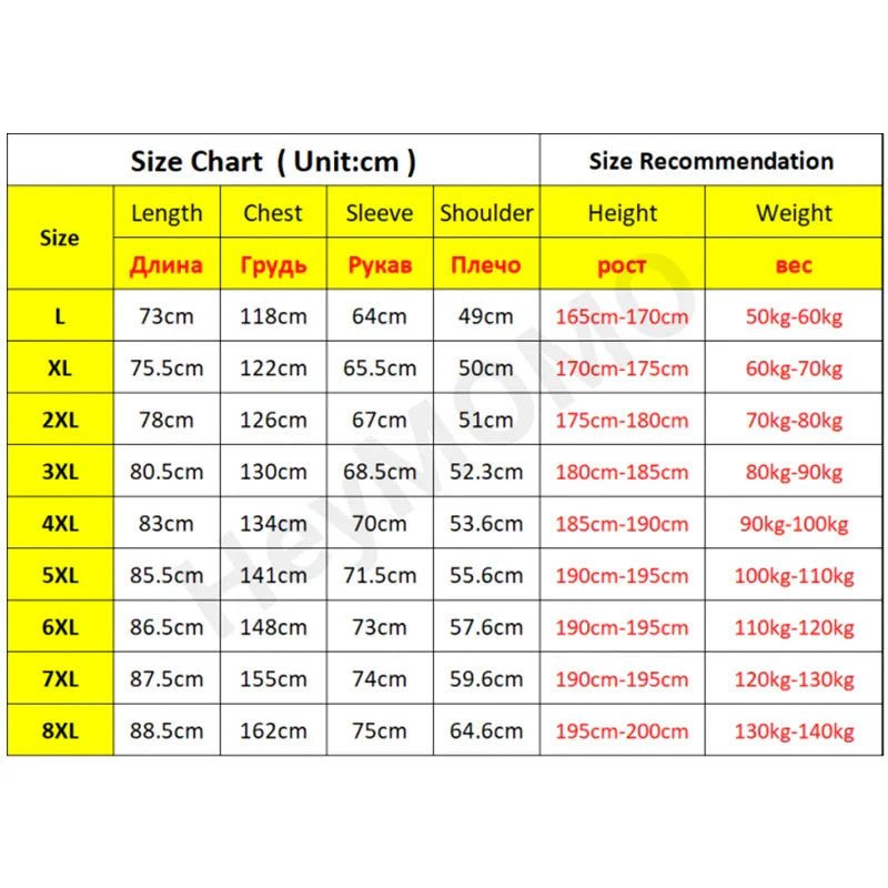 Plus Size 8xl 7xl Winter Men Fur Hooded