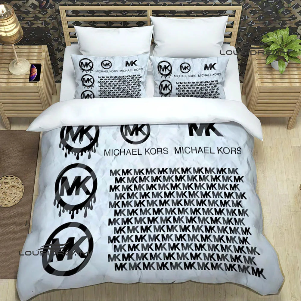 M-Michael-Kors logo printed Bedding Sets exquisite supplies set
