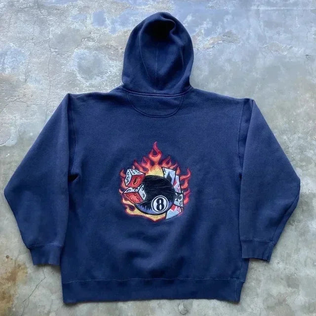 JNCO Hoodie Y2K Retro Hip Hop Skull Graphic