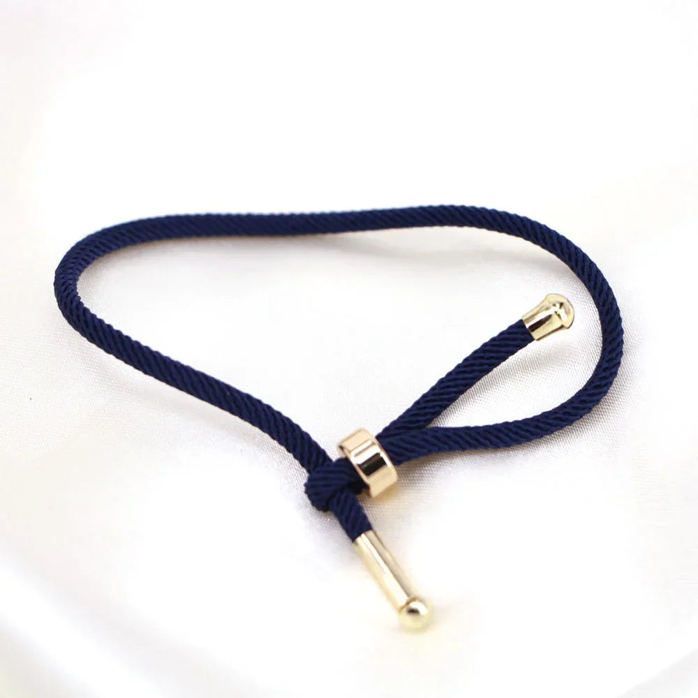 50PCS, Colorful Thread Rope Couple Bracelet Gold Copper