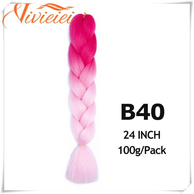 6 Pcs 24" Jumbo Synthetic Braids Hair Extensions