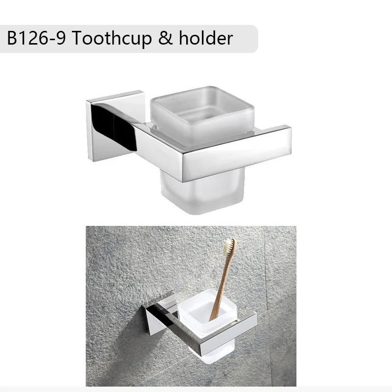 Mirror Chrome Polished Bathroom Hardware Stainless Steel Towel