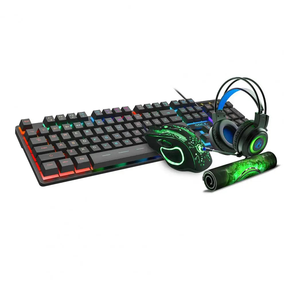 IMICE Gaming Keyboard Mouse Headset Set Mechanical Feel