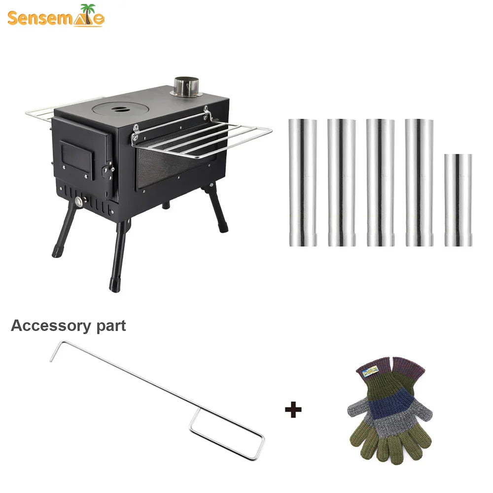 Portable Windproof Outdoor Pellet Fire Wood Heater