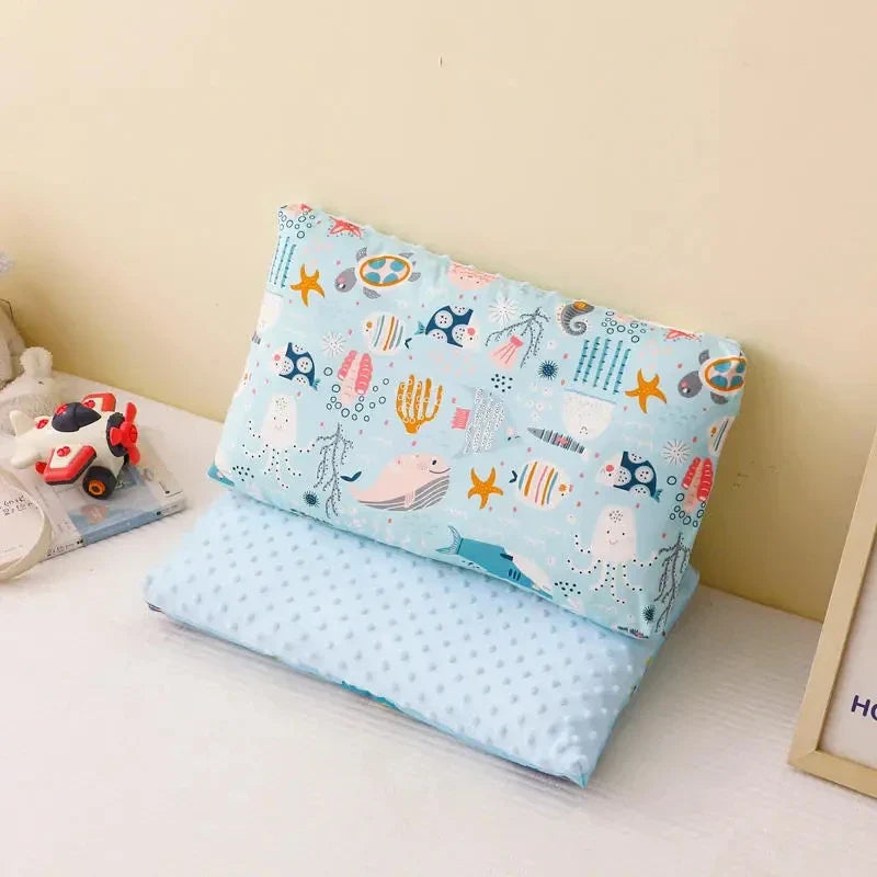 Pc Short Plush Baby Pillow Case Zipper Double-sided