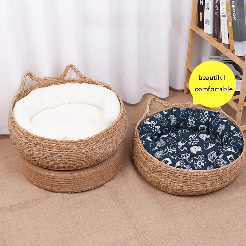 Four Seasons Universal Pure Handmade Vine Woven Cat