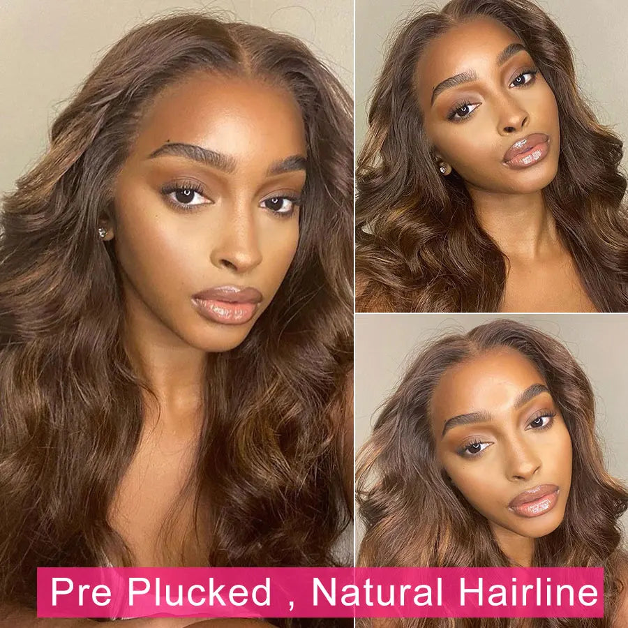 13x4 Chocolate Brown Lace Front Wigs 13x6 HD