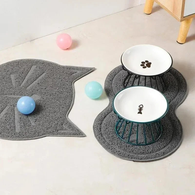 Water Cats Ceramic Stand Accessories Doggie Bowl Outdoor