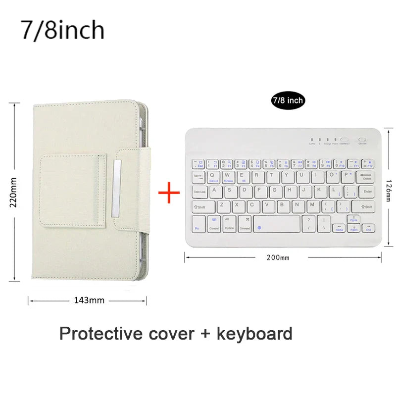 Universal Wireless Bluetooth Keyboard with Leather Case Stand