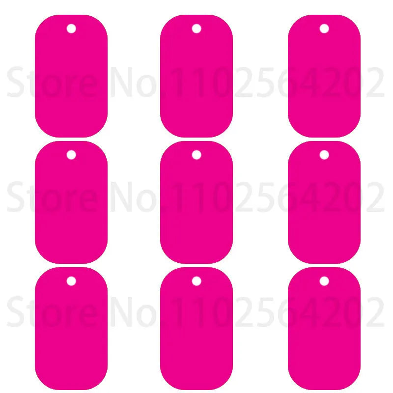 20pcs Aluminum Blank Rectangular Pet Dog Tag Custom