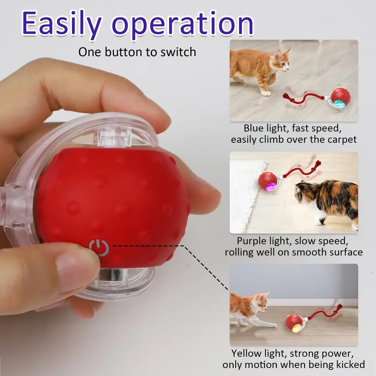 New Cat Rolling Ball Bird Chirping Interactive Cats