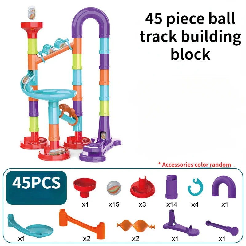 Marble Run Building Blocks Marbles Slide Toys Children