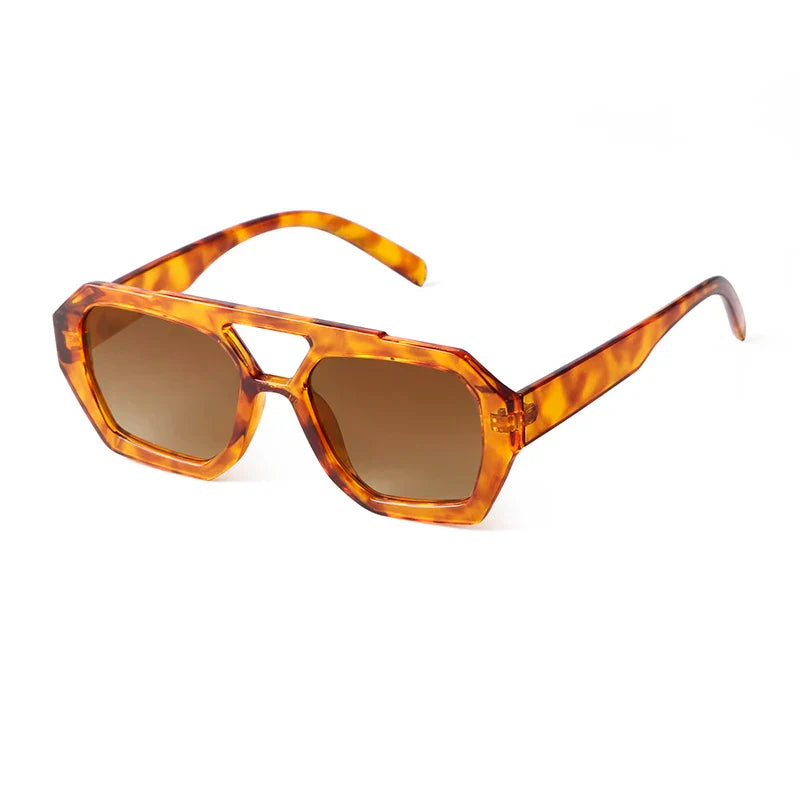 Retro Tortoiseshell Pilot Sunglasses Women Brand Designer 2023