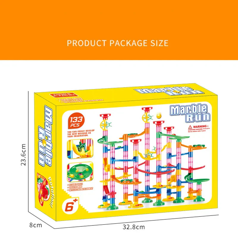 29-197pcs Set DIY Construction Marble Run Race Track