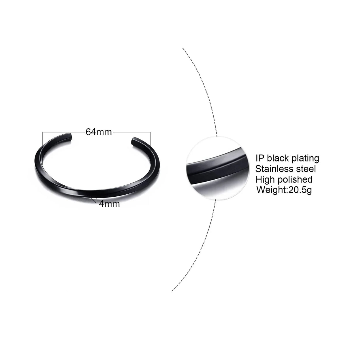 Men's Thin Bracelet,Stainless Steel Cuff Bangle Bracelet, Thin