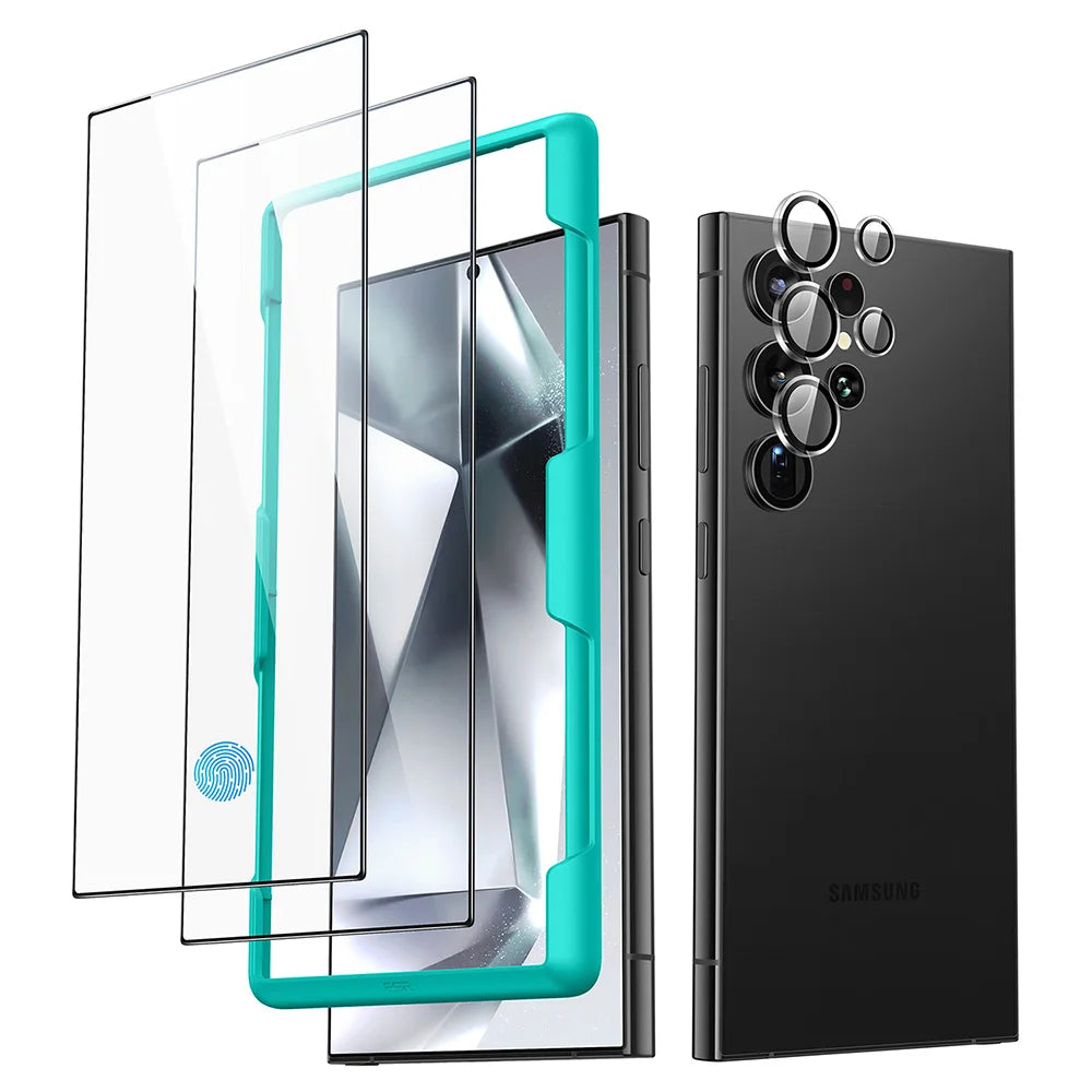 ESR for S24 Ultra Screen Protector for Galaxy S24 ultra 9H Full Coverage Tempered Glass with Fingerprint Unlocking (6.8 Inch)