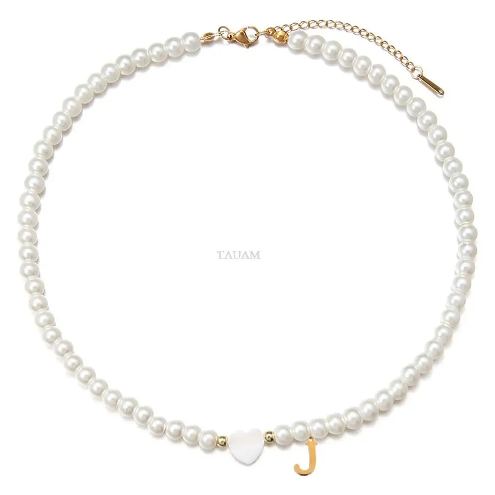 New Trendy Stainless Steel 26 Letter Shell Heart