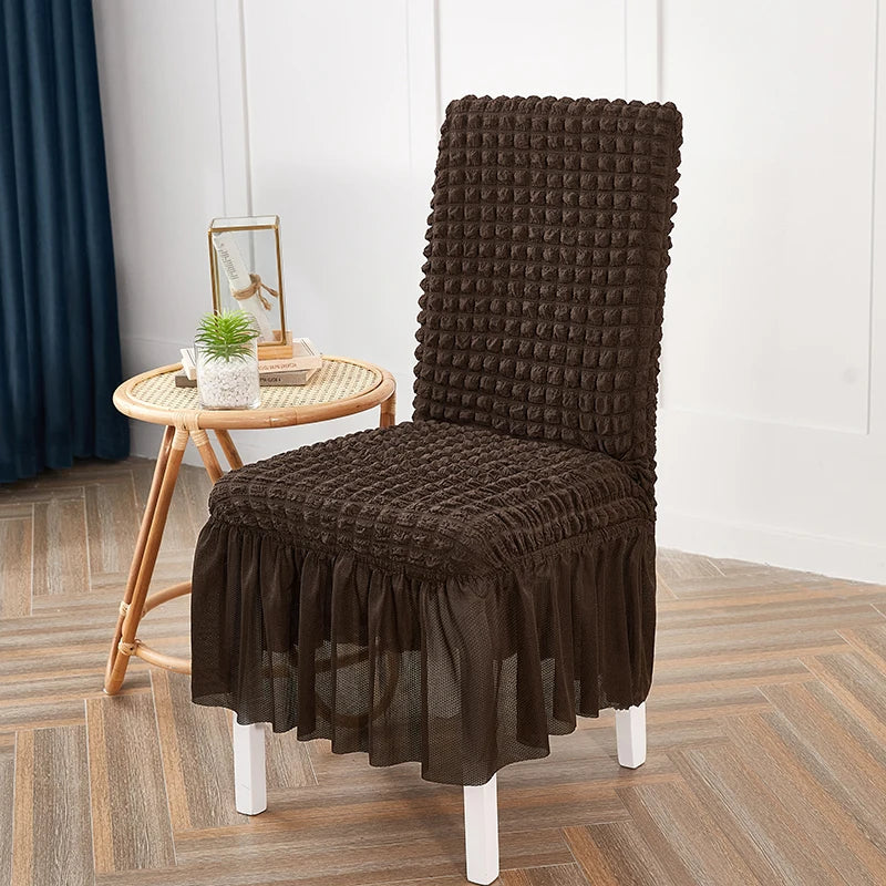 high quality Seersucker chair cover for dining room