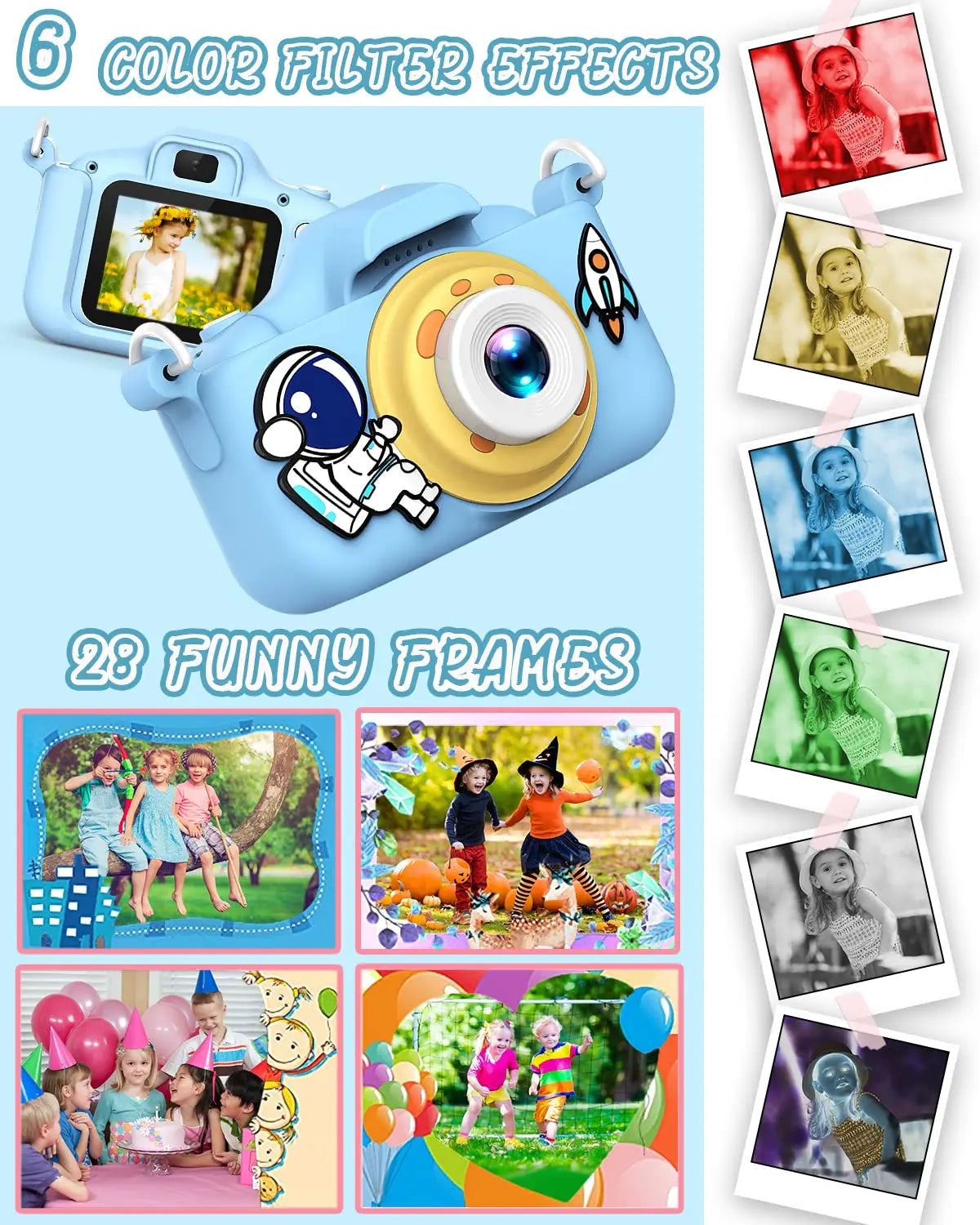 New Cartoon Kids Selfie Camera HD Kids Digital
