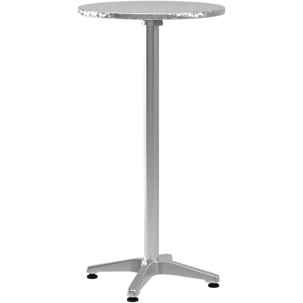 Furniture Mellie 23.25" Round Aluminum Indoor-Outdoor Bar Height