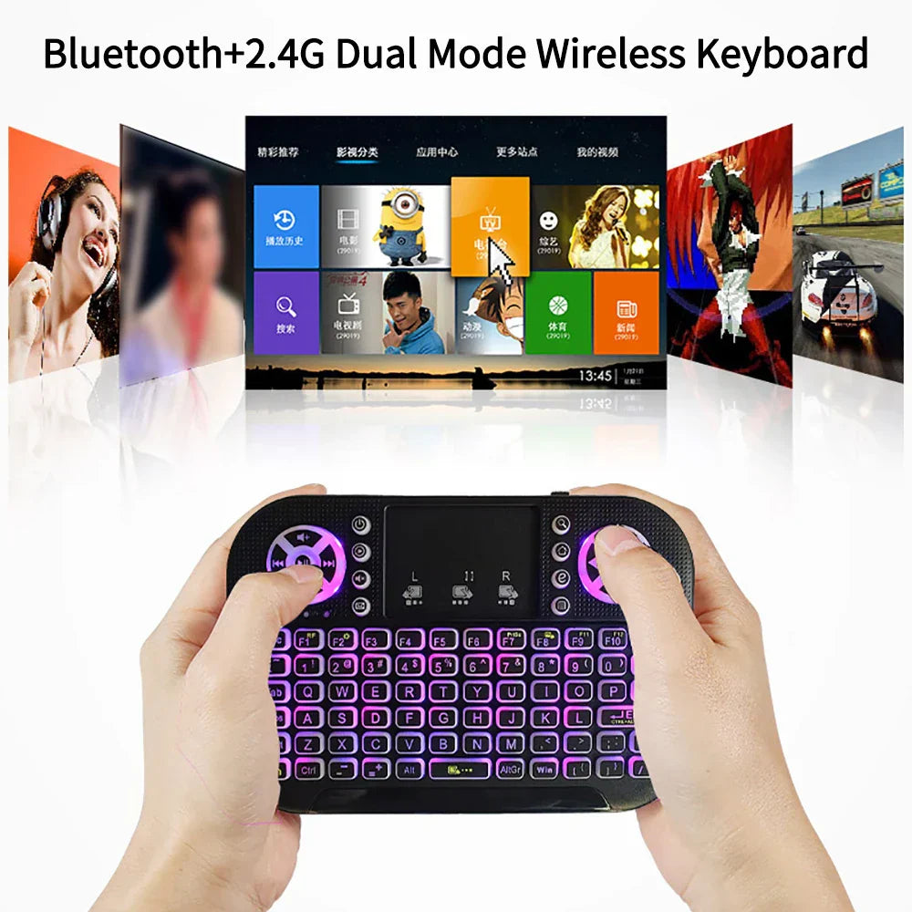 A8 Mini 2.4G Keyboard Backlight Bluetooth Air Mouse