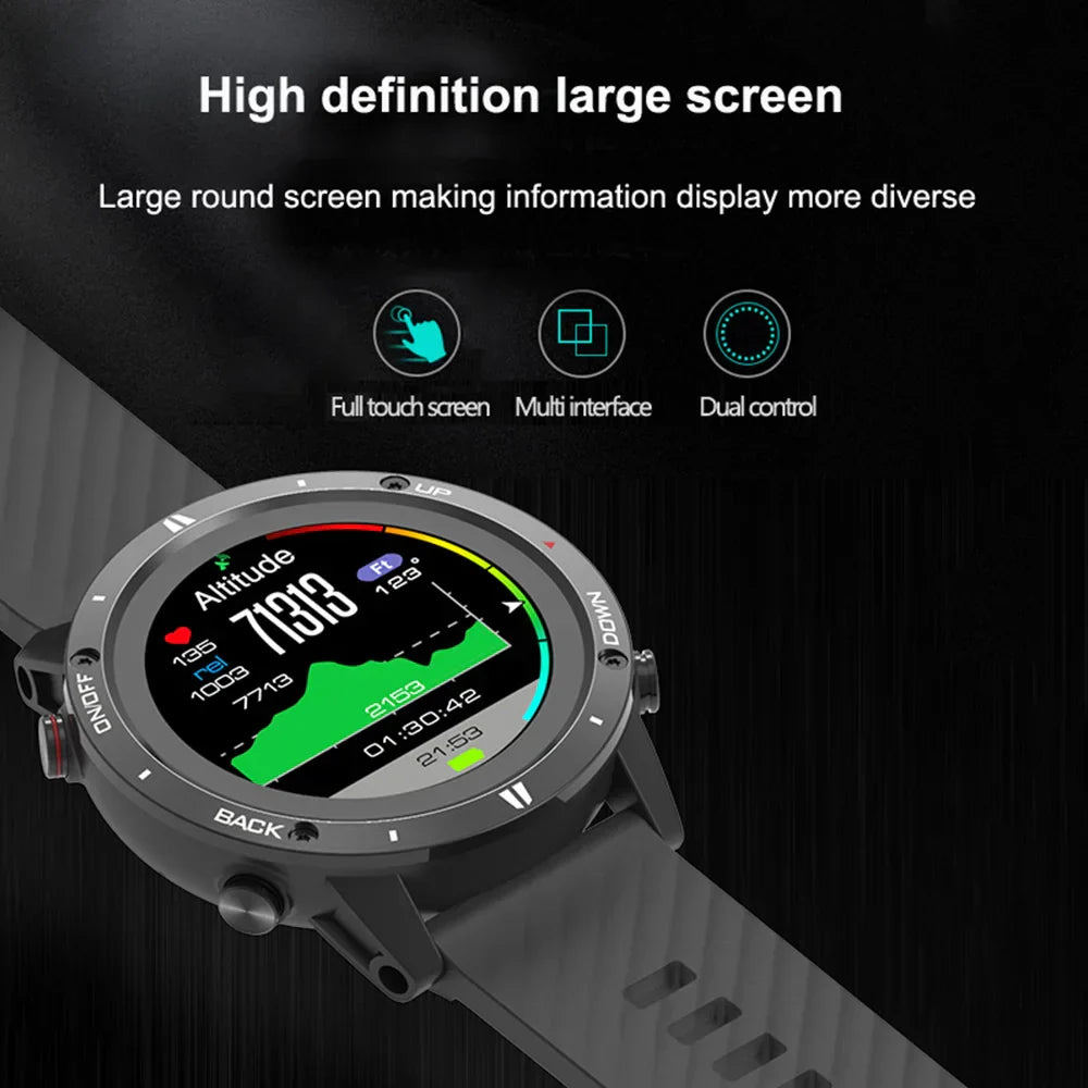 1.28 Inch Outdoor GPS Sports Watch Waterproof Fitness