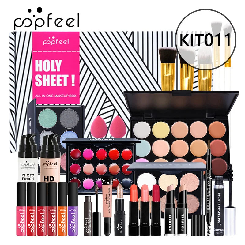 POPFEEL All In One Makeup Set (Eyeshadow, Ligloss,