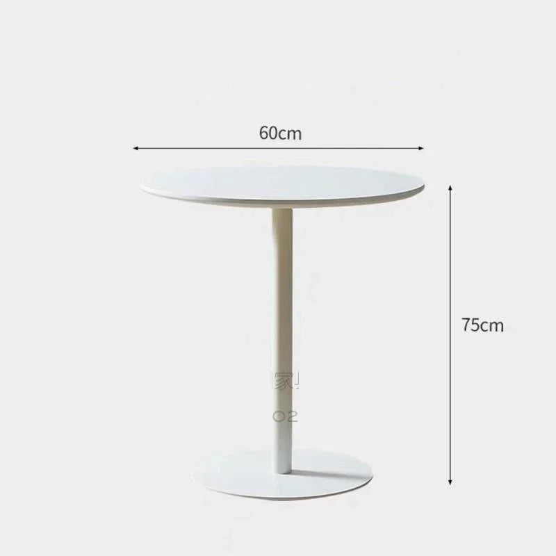 Living Room White Coffee Table Round Dining Metal