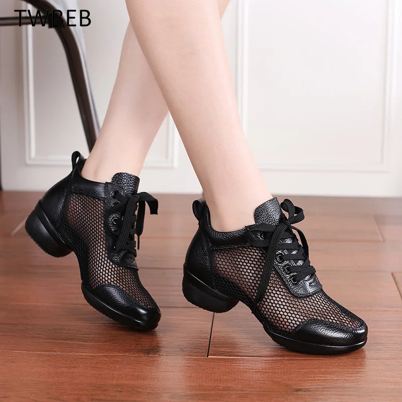 Dance Breathable Shoes Female Sailor Net Sports Shoes