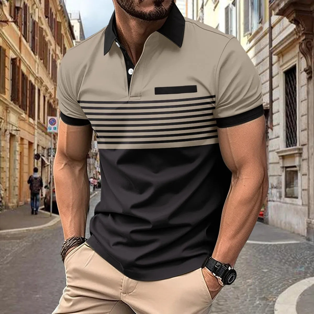 Summer 2024 New Men'S Polo Short Sleeve Lapel