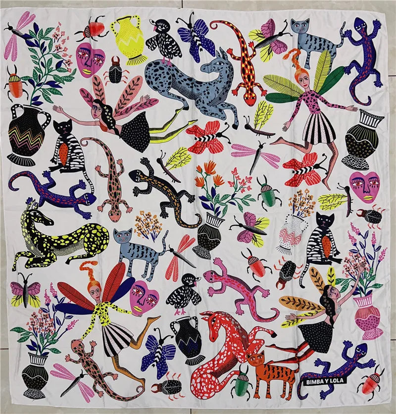 The new print pretty scarf handkerchief (A variety of color patterns)