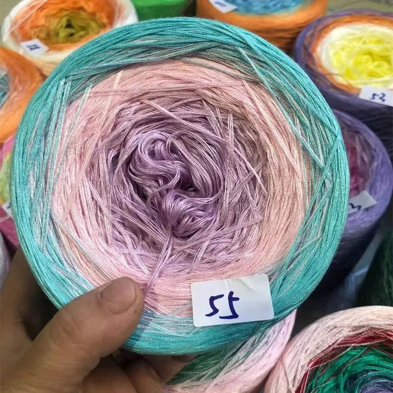 300g Cake Gradient Color Crocheted Shawl Blanket DIY