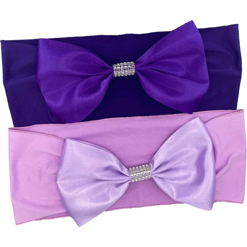 10pcs/50pcs Free Tie Wedding Satin Chair Sash Elastic