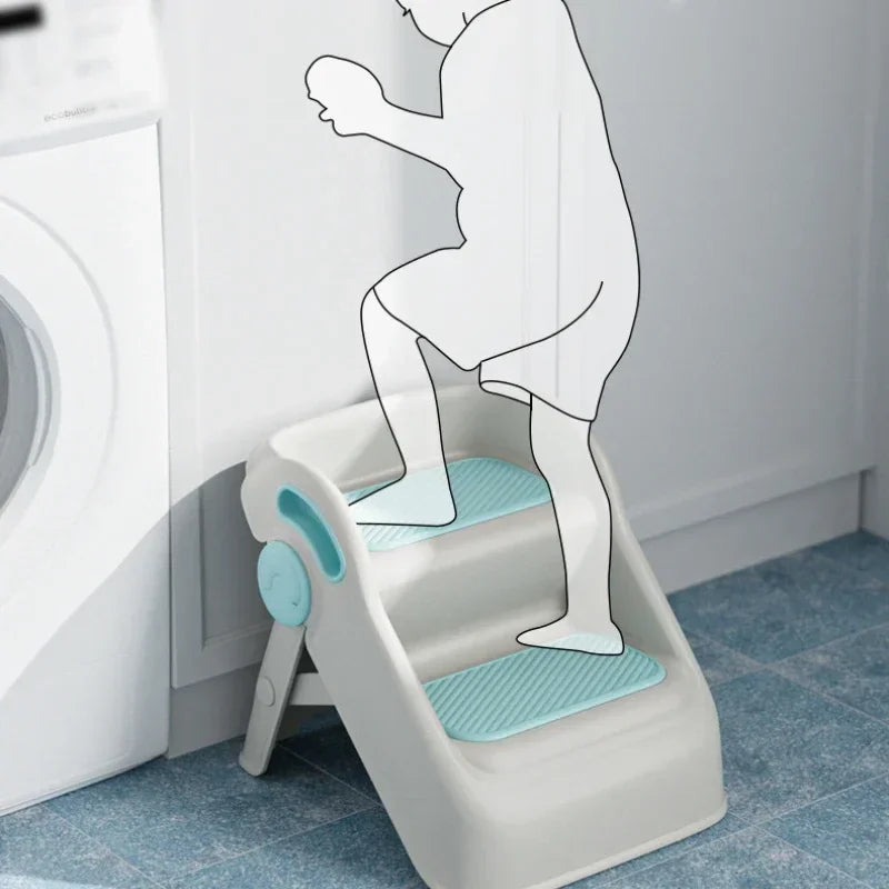 Home Poop Step Stools Foldable Stairs Kitchen Plastic