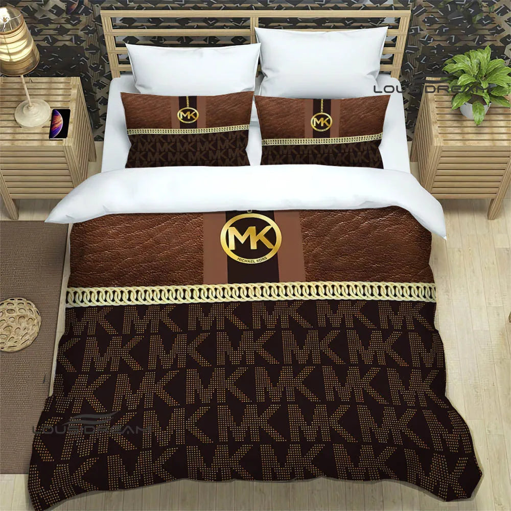 M-Michael-Kors logo printed Bedding Sets exquisite supplies set