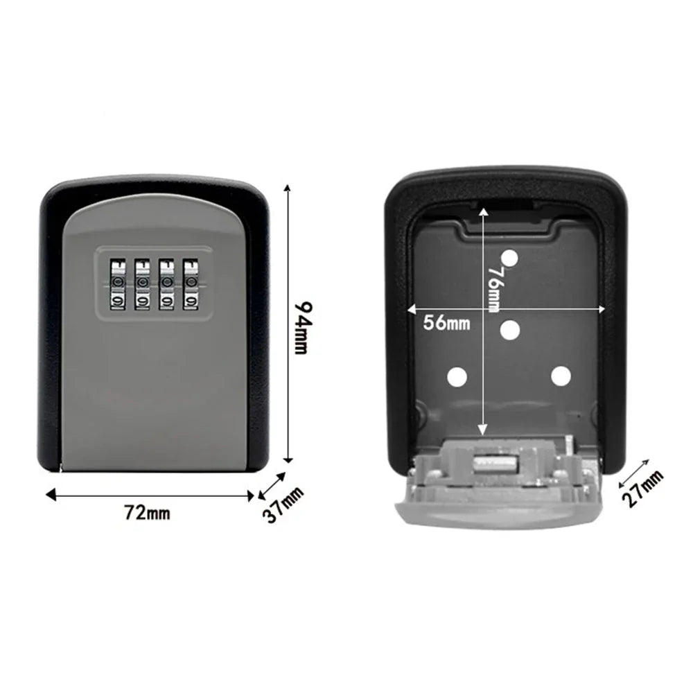 Mini Key Lock Box Wall Mounted Alloy Safe