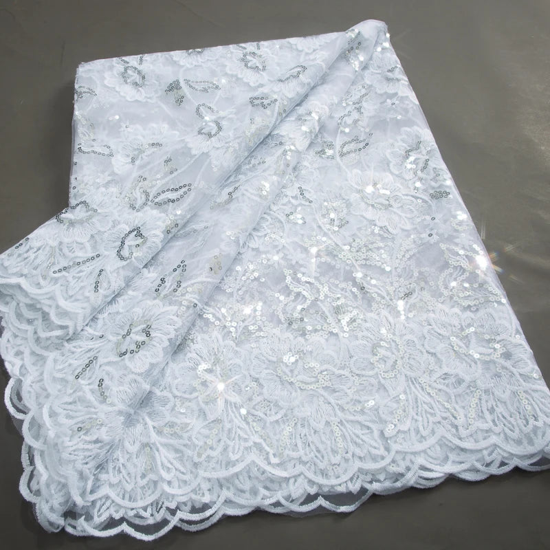 French Tulle Lace Fabric 2024 High Qulity African