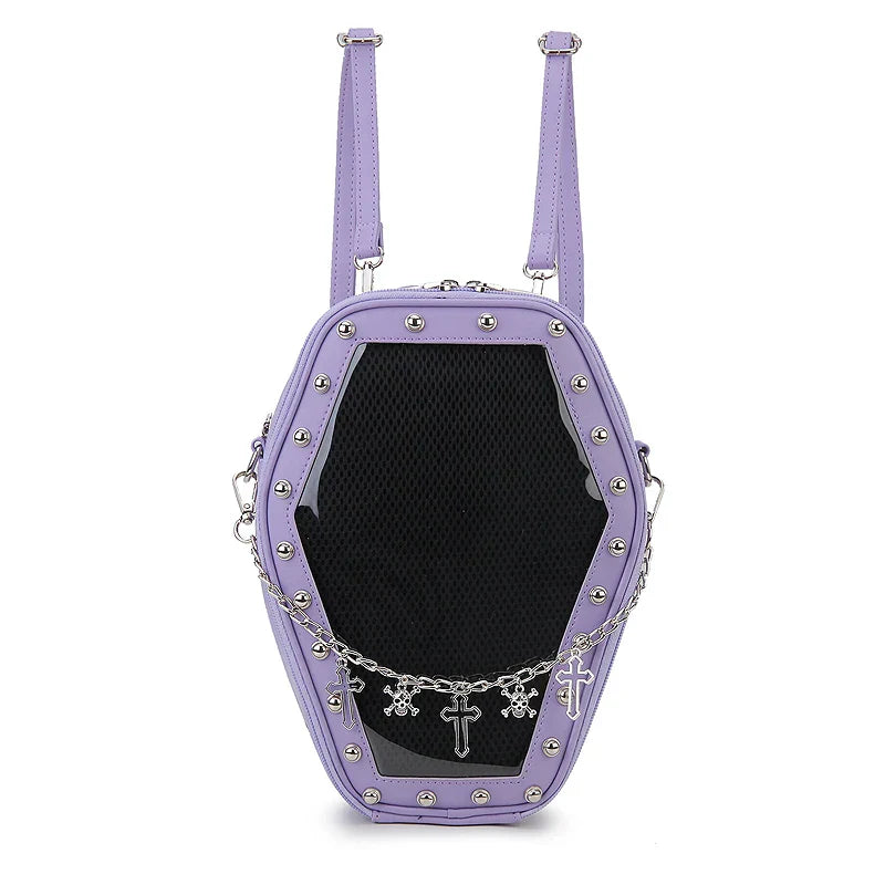 Bat Wings Ita Backpack Enamel Pin Display Shoulder