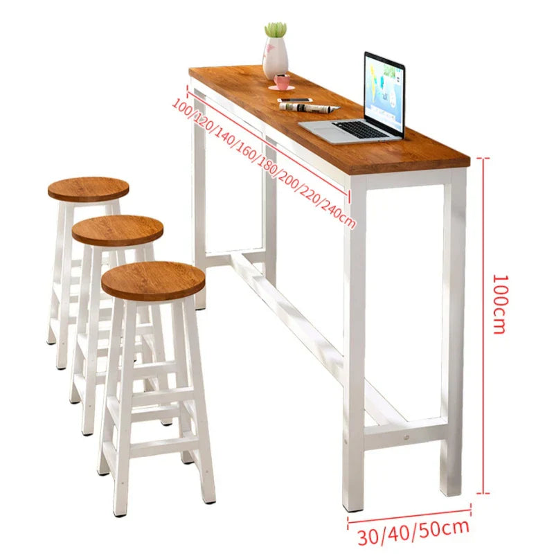 Wood Dining Bar Table Standing Restaurant Outdoor Patio