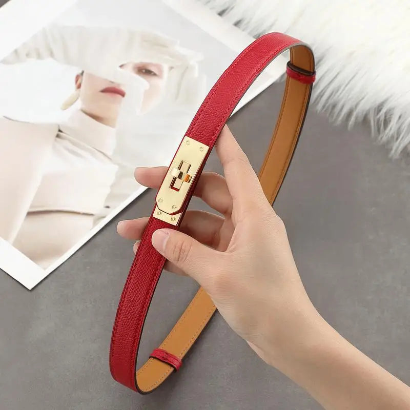 High Quality Ladies Girls Leather 1.8cm Designered Women