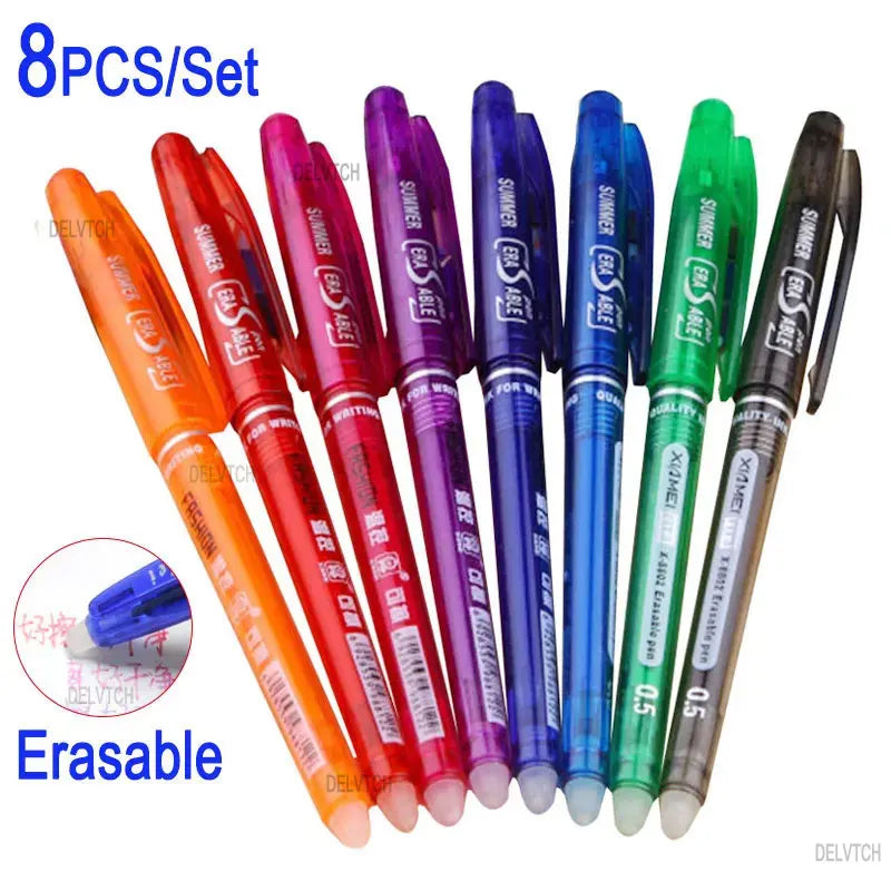 DELVTCH Erasable Gel Pen 0.7mm 0.5mm Bullet Tip