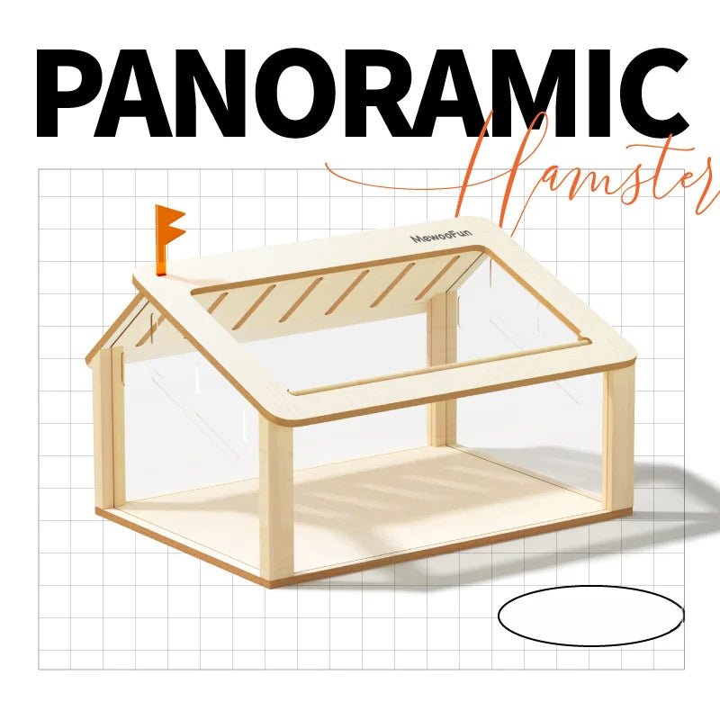 Hamster Cage Oversized Wooden Hamster House and Habitats