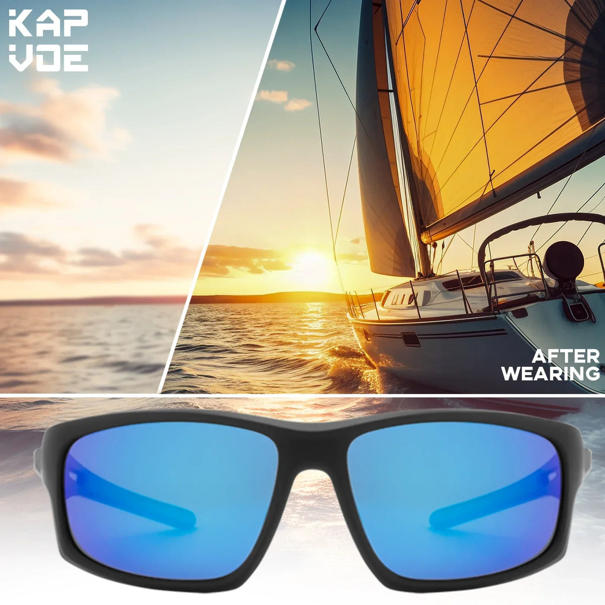 Kapvoe Sports Polarized Sunglasses for Cycling UV400