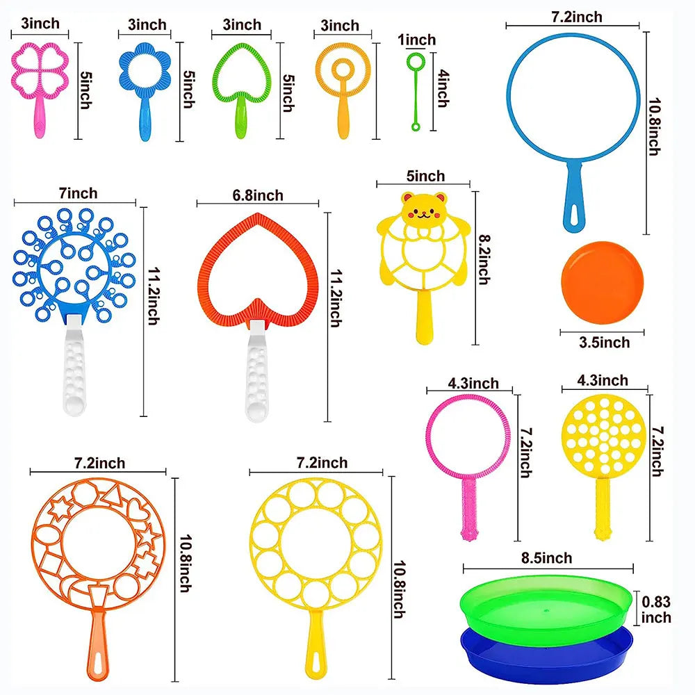 37Pcs Bubble Blowing Tools Soap Bubble Stick Set