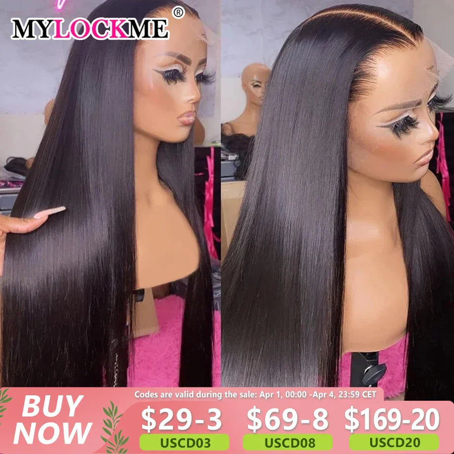 13X4 Lace Frontal Human Hair Glueless Wig Straight